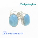 ラリマーのシルバープチピアス