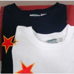 値下げ　超激安！！　乾きやすい☆人気の星柄☆刺繍Tシャツ　Ｓ〜ＬＬ